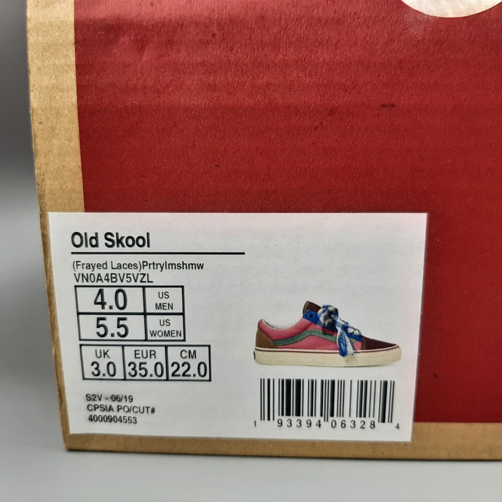 New Vans Old Skool Frayed Laces Port Royale Marshmallow Pink Blue Burgundy Suede - Picture 10 of 10